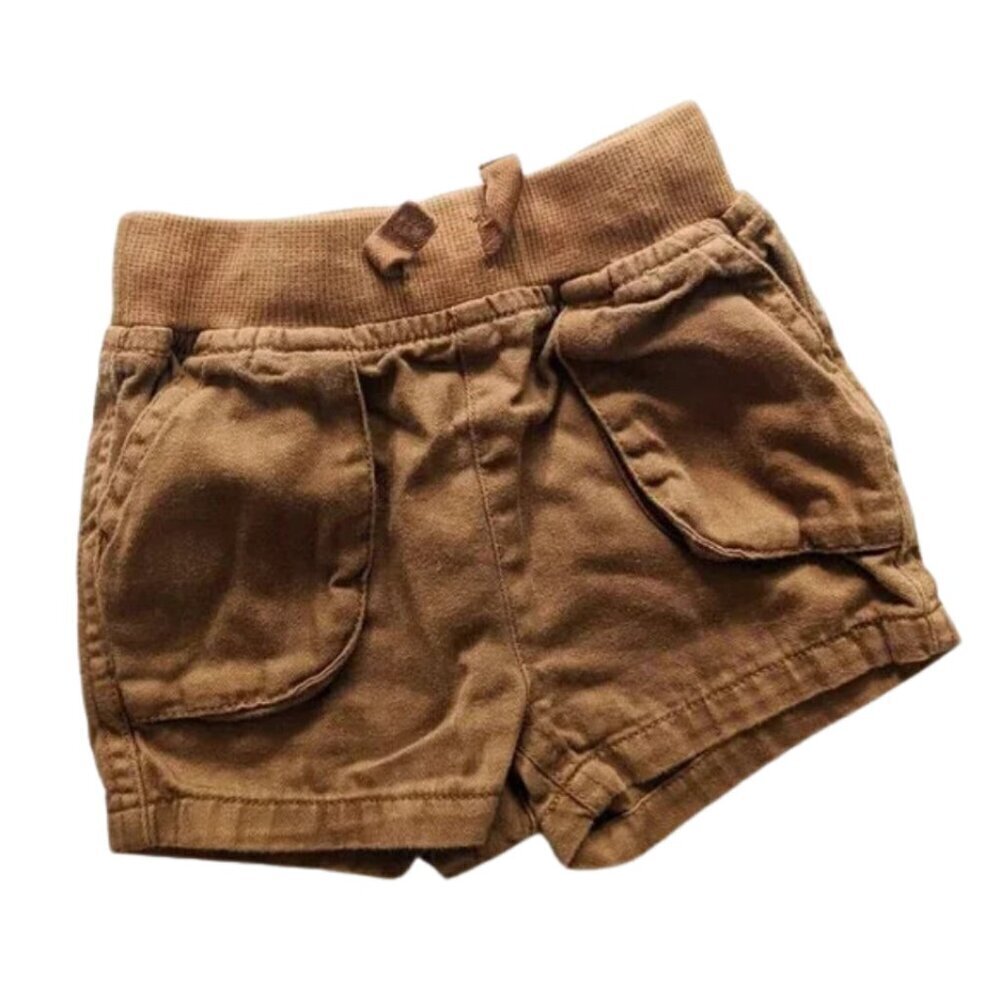 Hanna Andersson girls Tan Drawstring Shorts Size 70/6-12m Baby